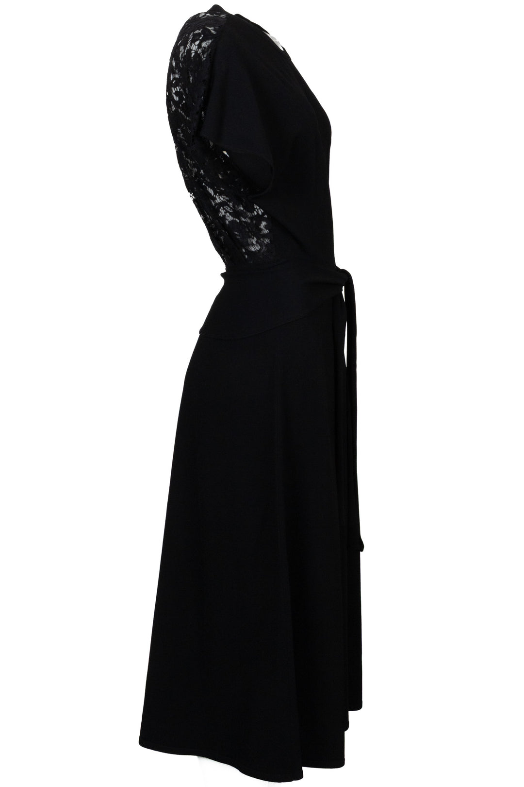 VALENTINO Lace Detail Dress Black