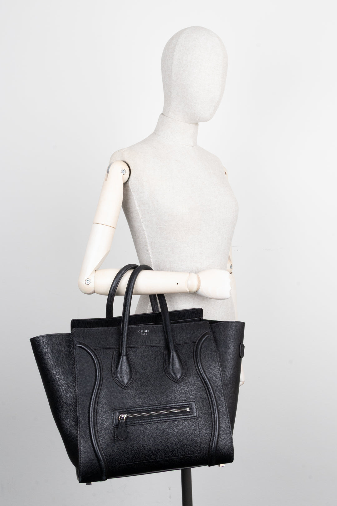 CÉLINE Mini Luggage Tote Bag Black