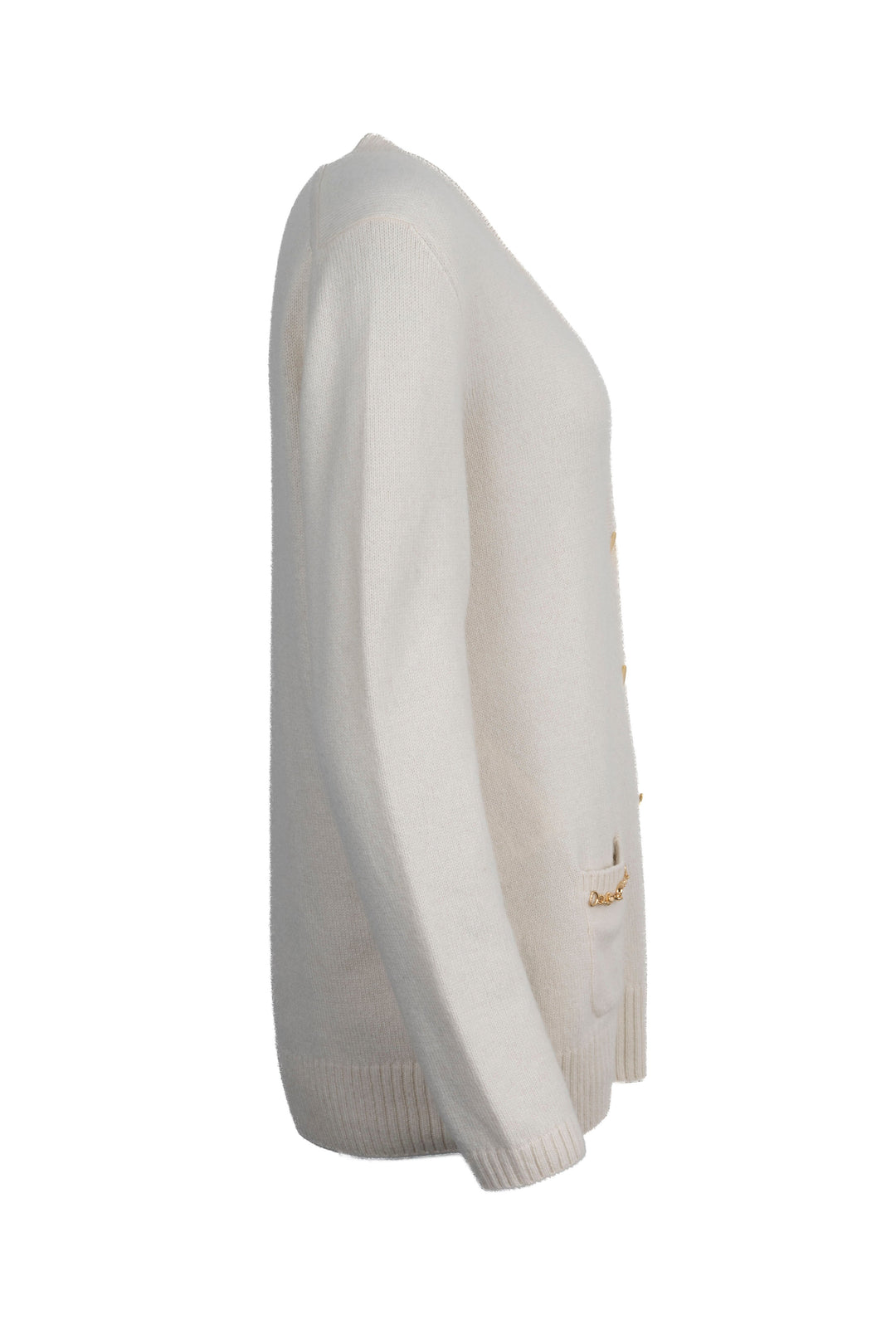 GUCCI Horsebit Cardigan Cashmere Ivory