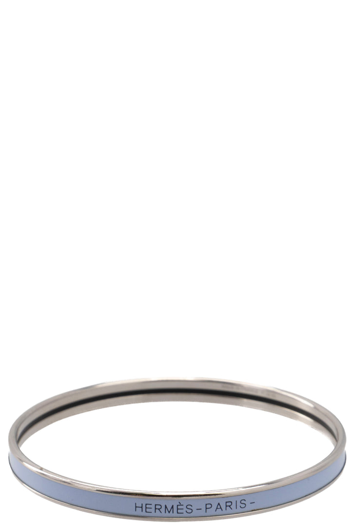 HERMÈS Bracelet uni émail bleu clair