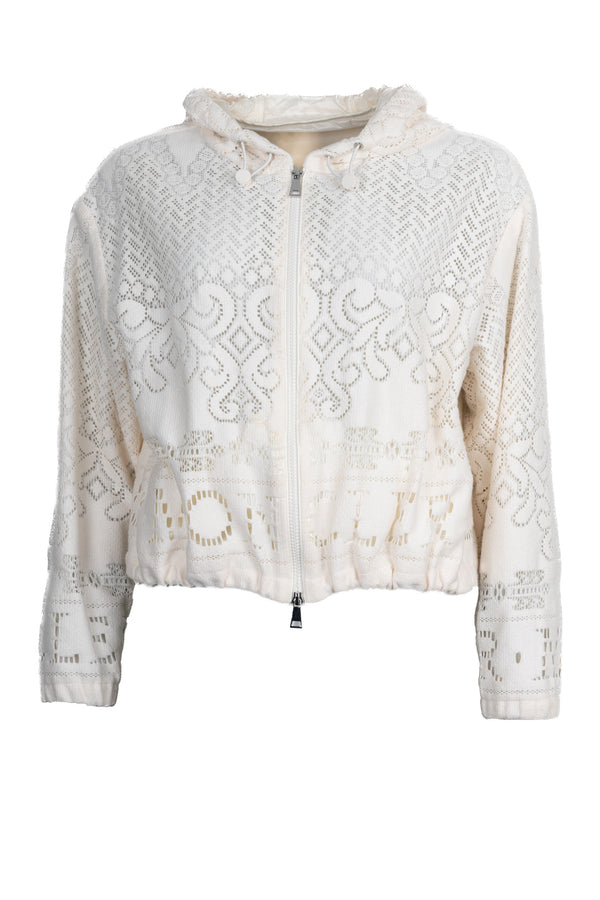 MONCLER Veste Sebaste Dentelle Ivoire