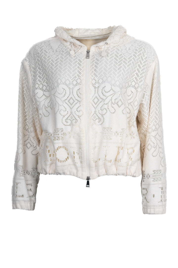 MONCLER Veste Sebaste Dentelle Ivoire