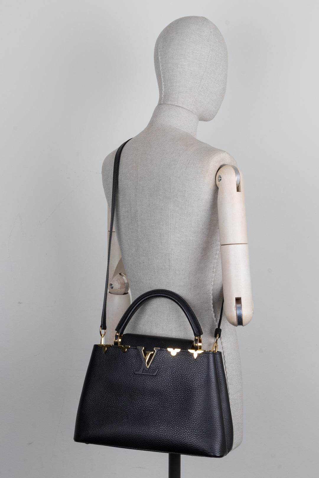 LOUIS VUITTON Capucines MM Bag Black