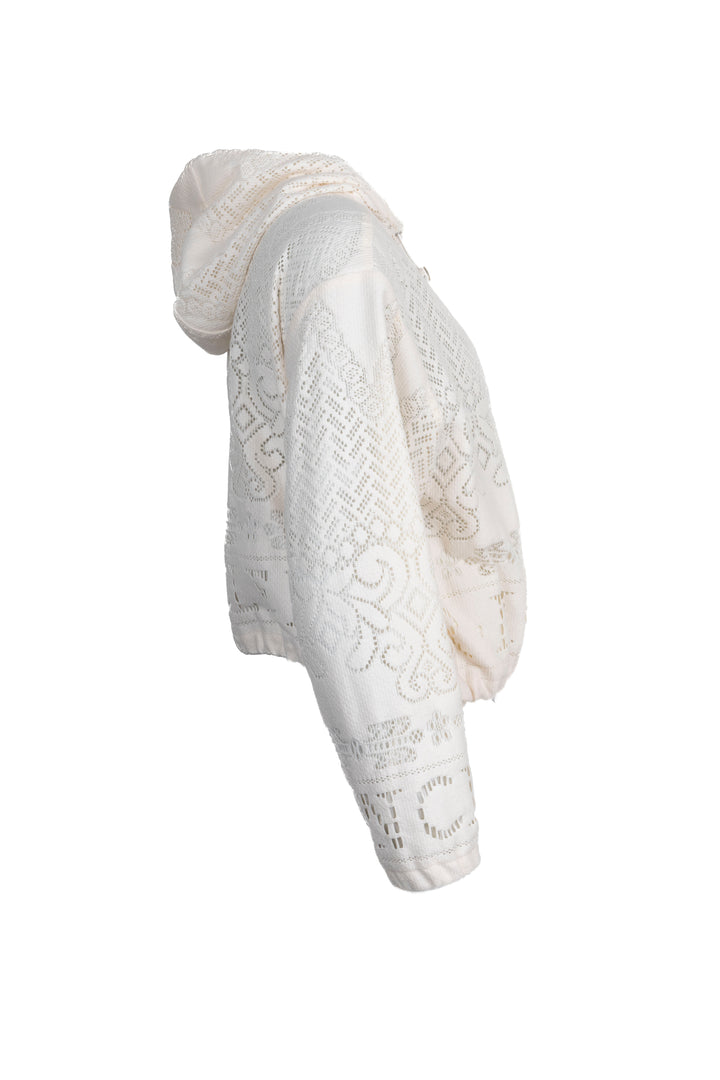 MONCLER Veste Sebaste Dentelle Ivoire