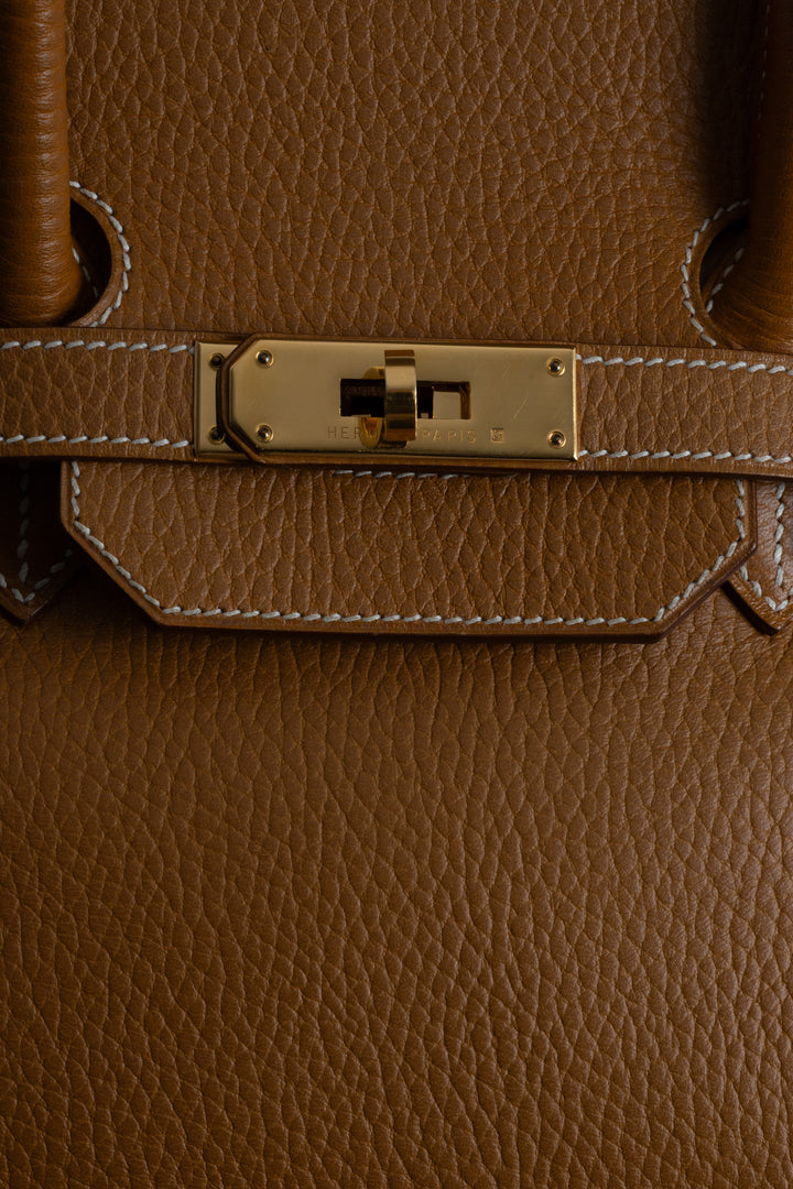HERMÈS Birkin 35 Retourne Vache Ardennes Or