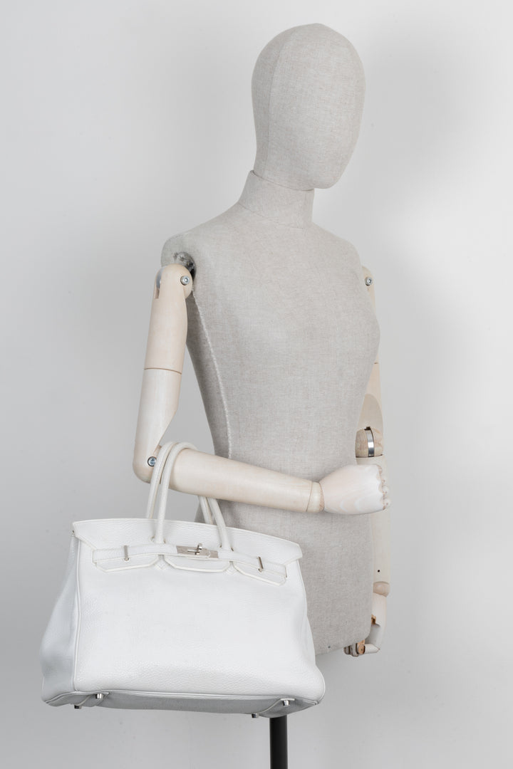HERMÈS Birkin 35 Clemence White
