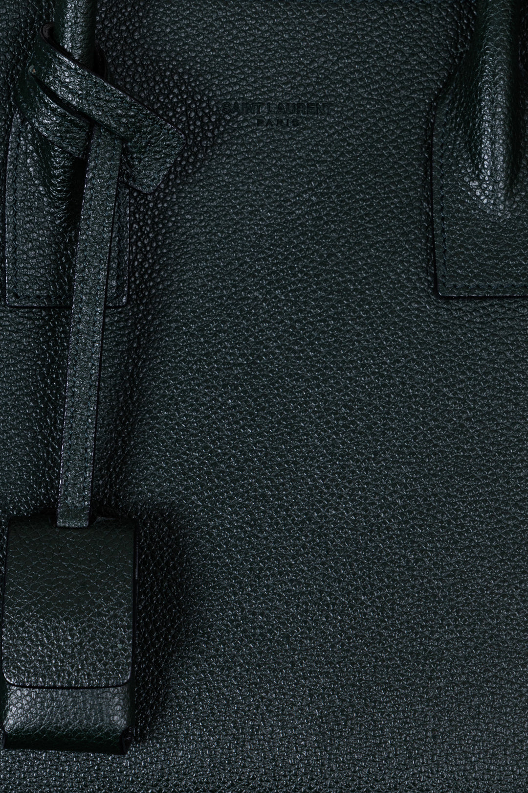 SAINT LAURENT Small Sac de Jour Leather Green