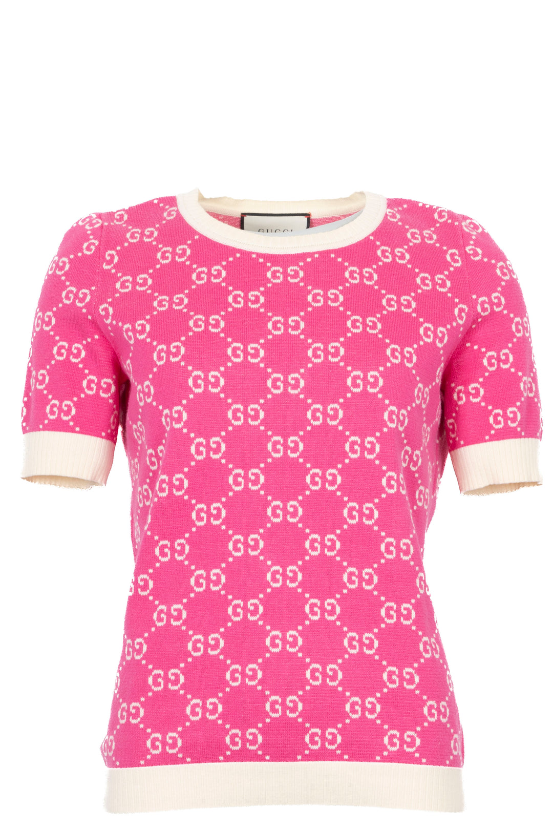 GUCCI GG Logo Top Knit Pink