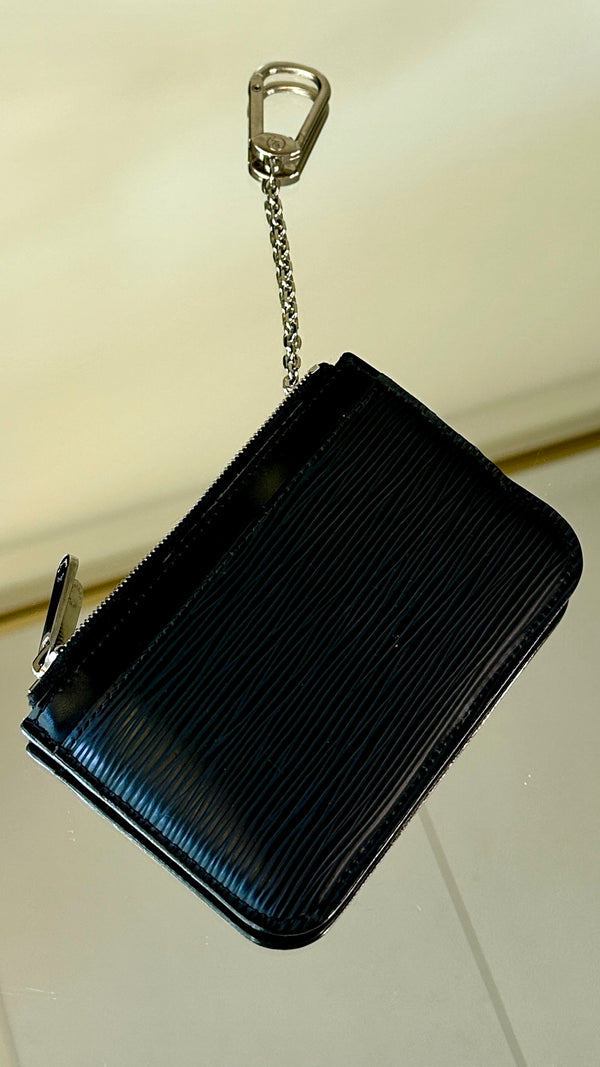 LOUIS VUITTON Key Chain Wallet Epi Black