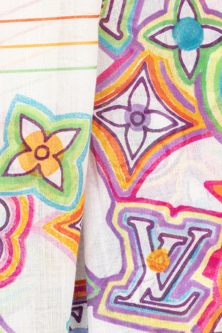 LOUIS VUITTON foulard Candy blanc multicolore