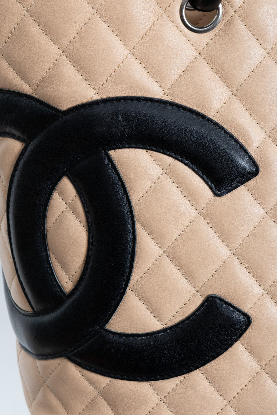 CHANEL Cambon Tote Bag Beige Black