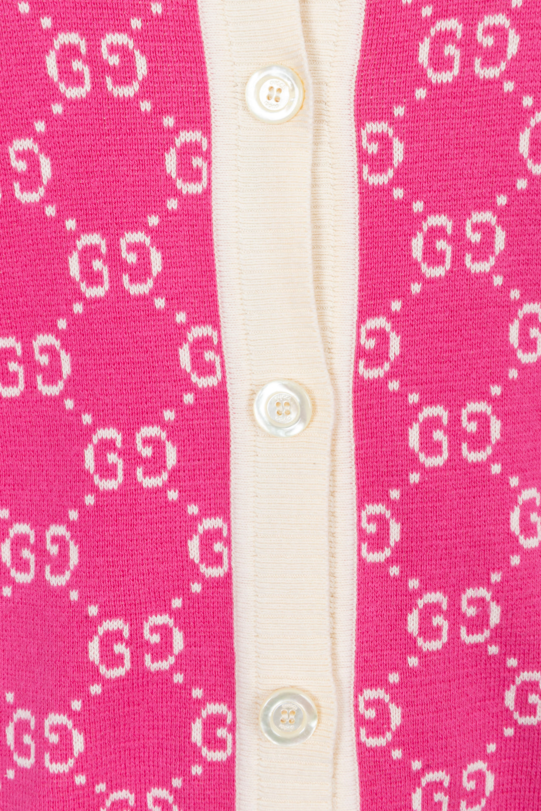 GUCCI GG Logo Cardigan Knit Pink