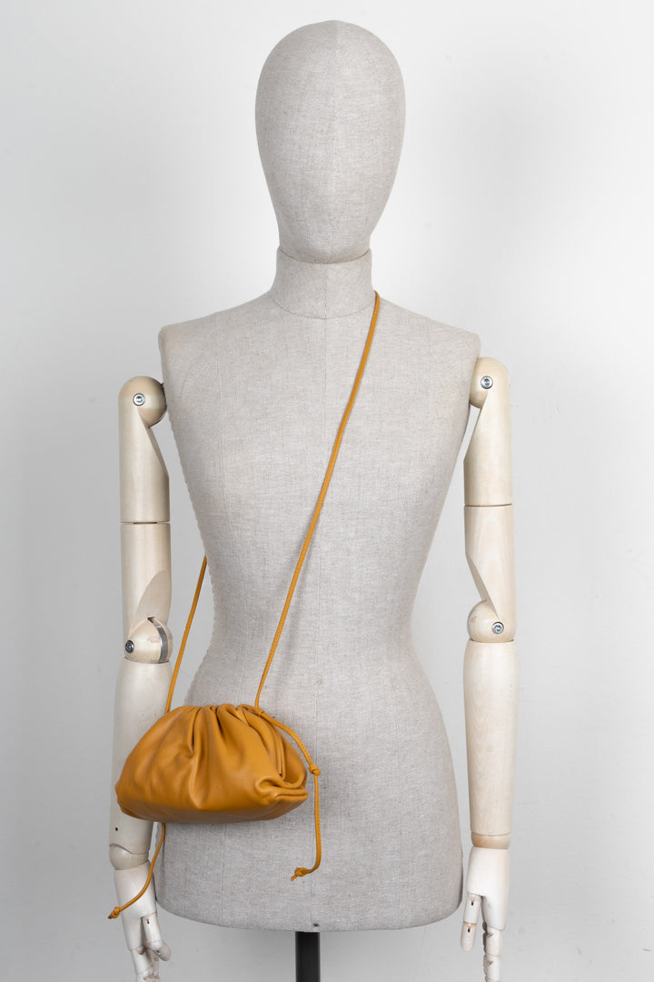 BOTTEGA VENETA Mini Pouch Crossbody Bag Mustard