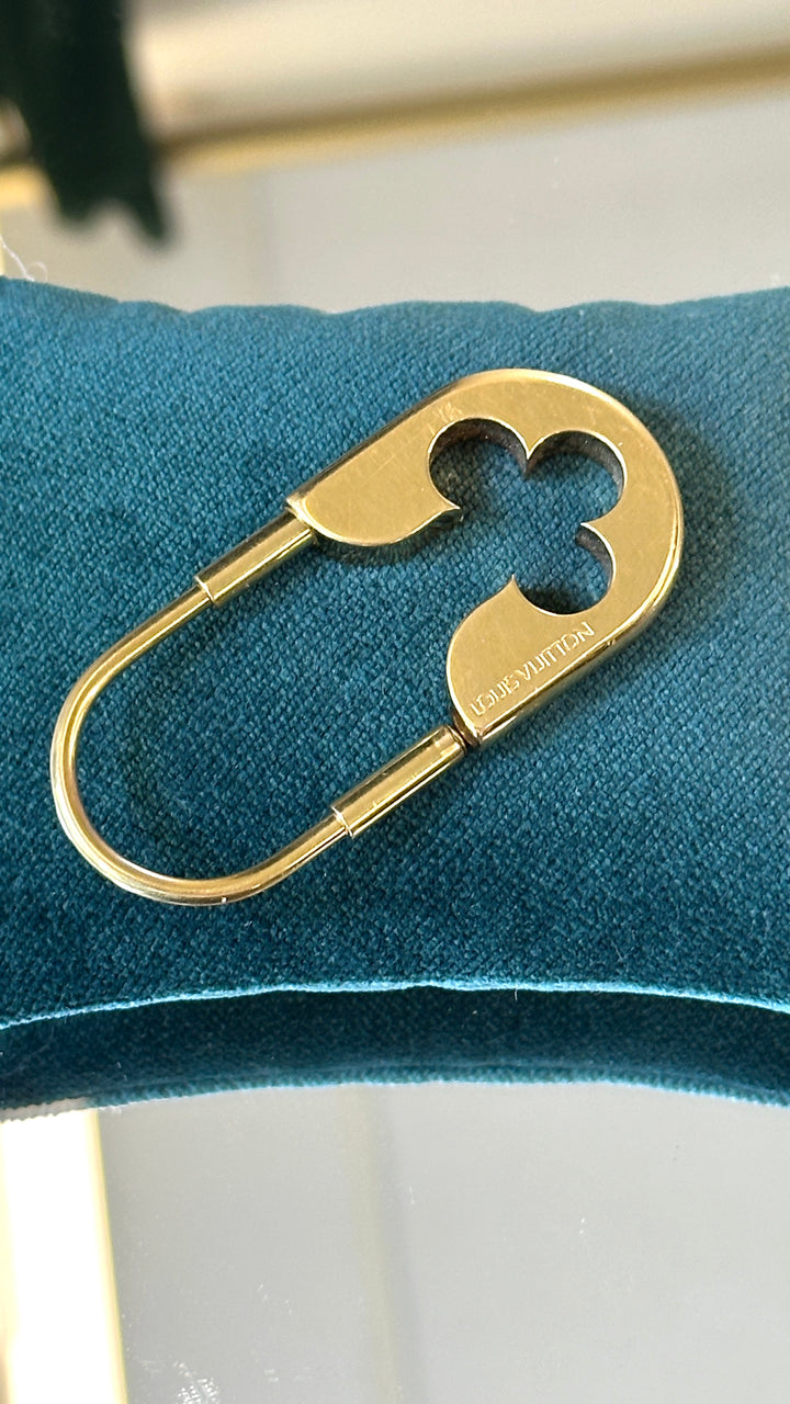 LOUIS VUITTON Safety Pin Bag Charm Gold