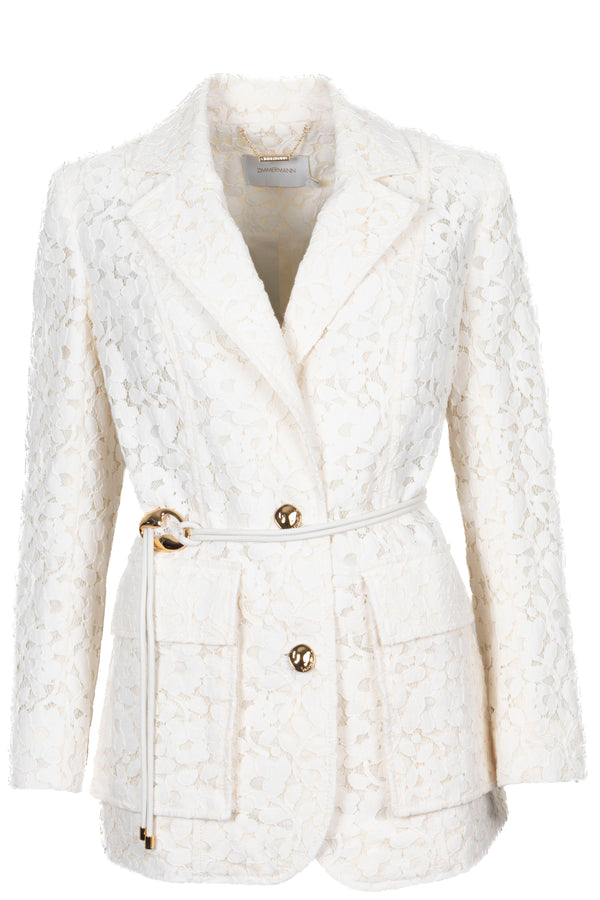 ZIMMERMANN Blazer Lace Cotton Ivory