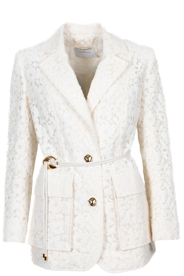 ZIMMERMANN Blazer Lace Cotton Ivory