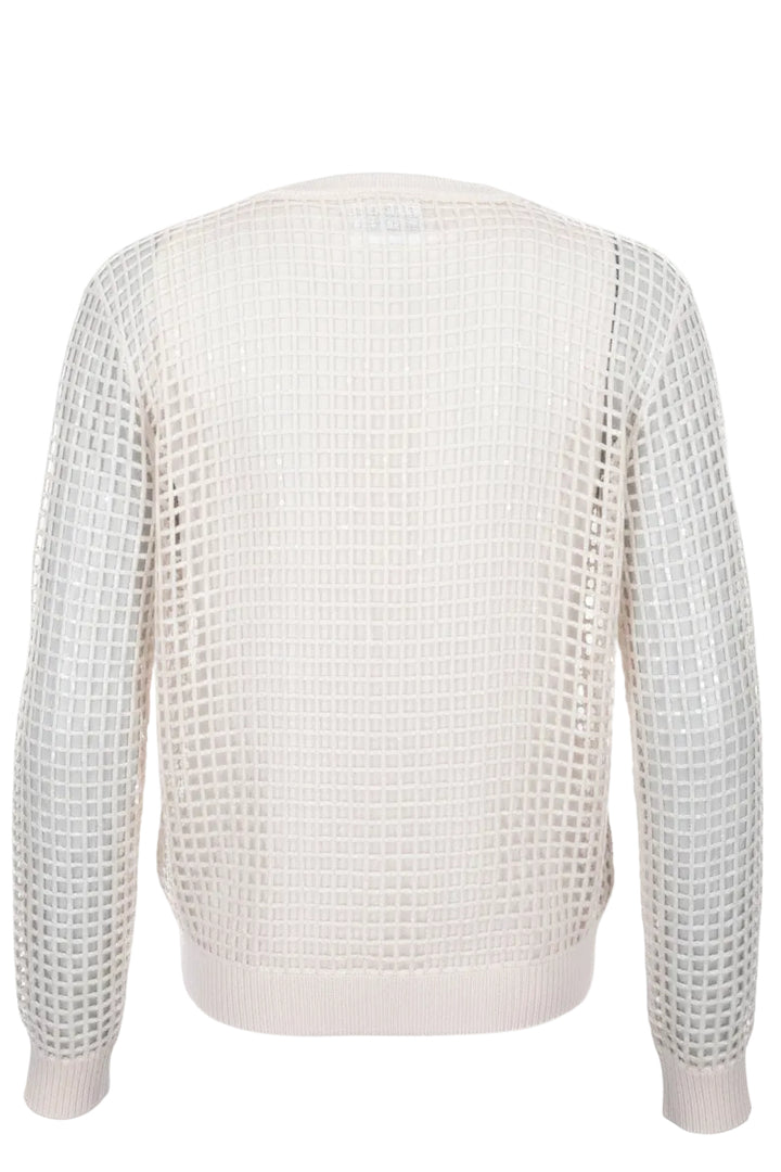 BRUNELLO CUCCINELLI Cardigan deux pièces en soie ivoire