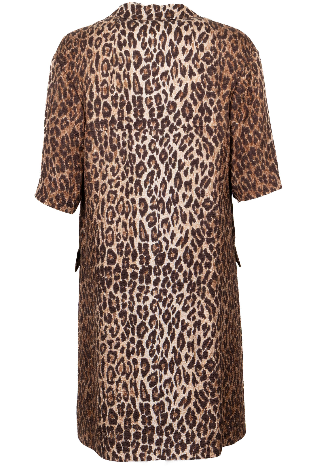 DOLCE&GABBANA Leo Print Short Sleeve Coat Brown