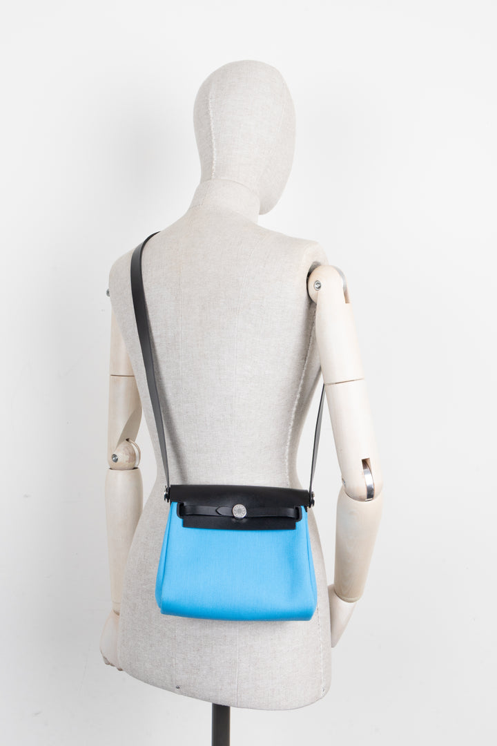 HERMÈS Mini Herbag Bleu Riviera