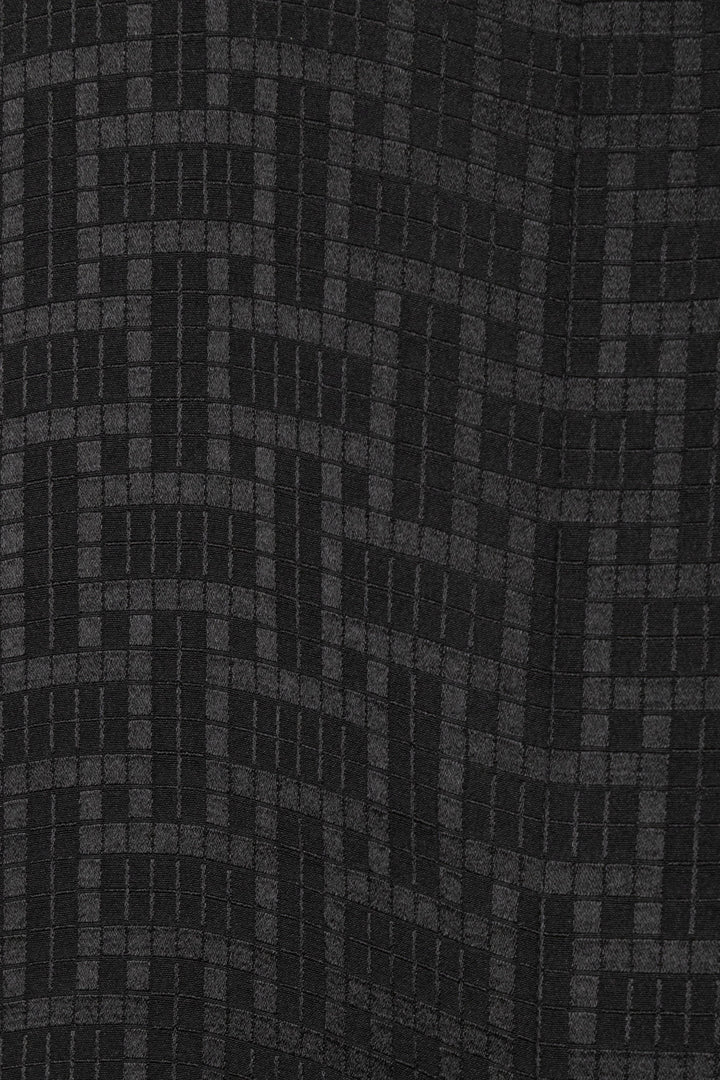 HERMÈS Blouse à nœud en soie noire