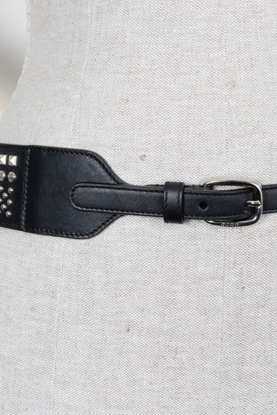 Ceinture GUCCI cloutée noire