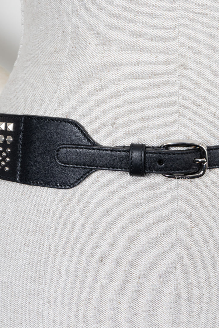 Ceinture GUCCI cloutée noire