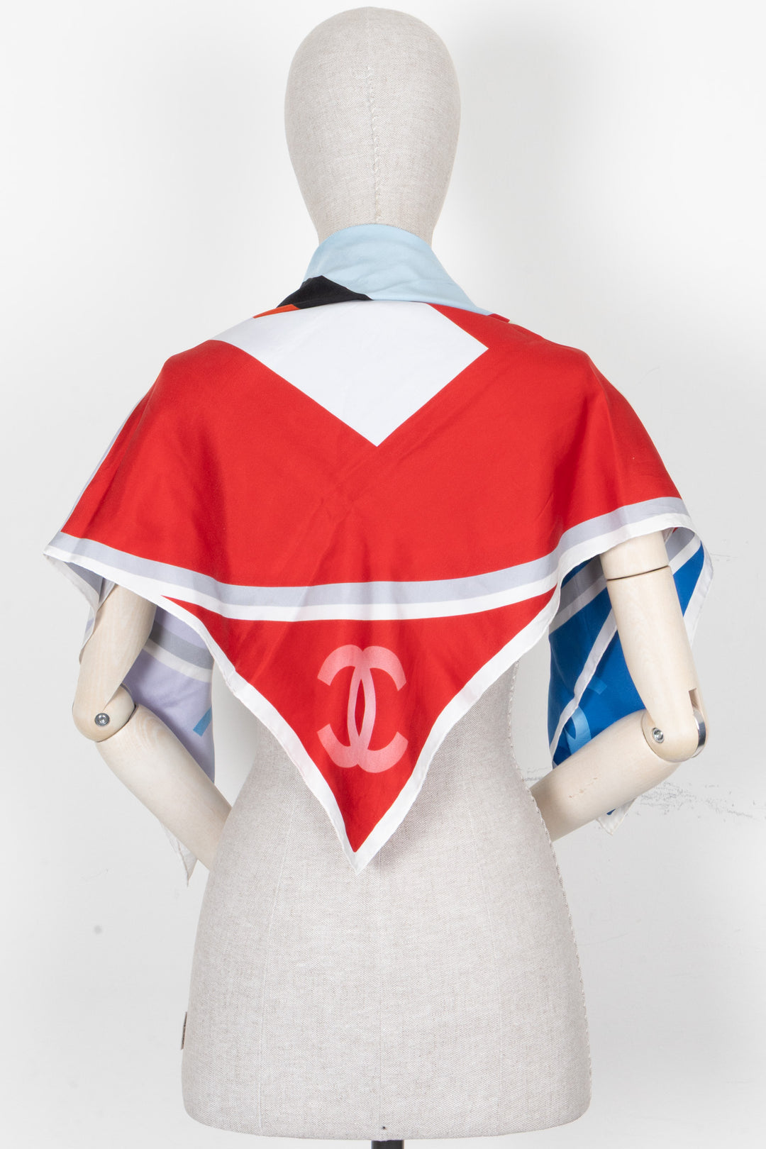 CHANEL Geometric Square Silk Multicolor