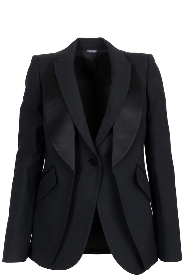 ALEXANDER MCQUEEN Veste à double col noir