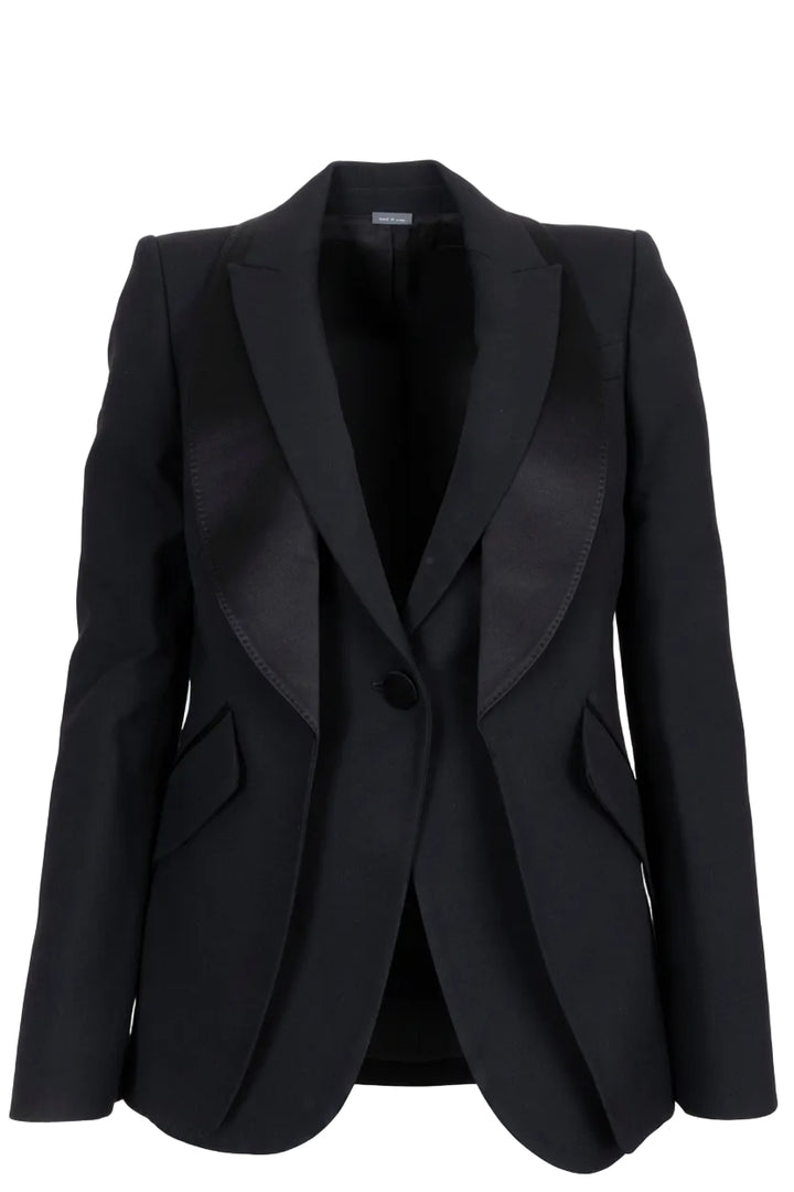ALEXANDER MCQUEEN Veste à double col noir
