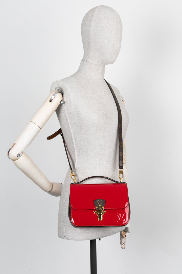LOUIS VUITTON Sac Cherrywood Verni Rouge MNG