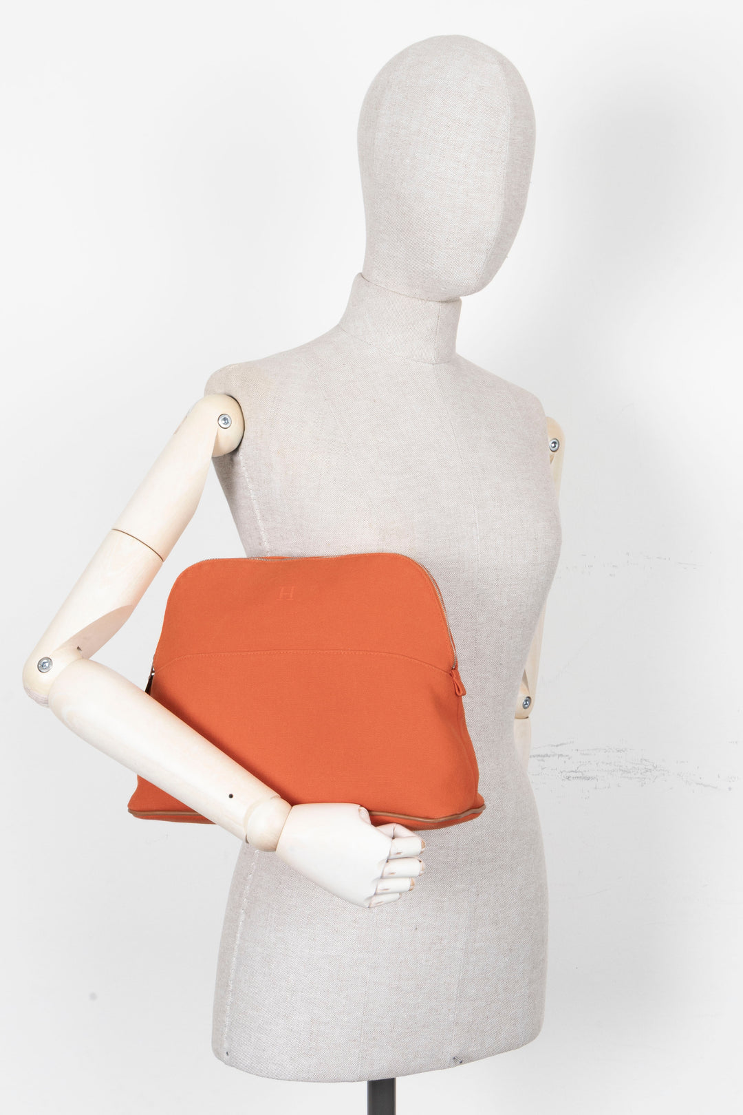 HERMÈS Bolide 31 Case Canvas Orange Feu