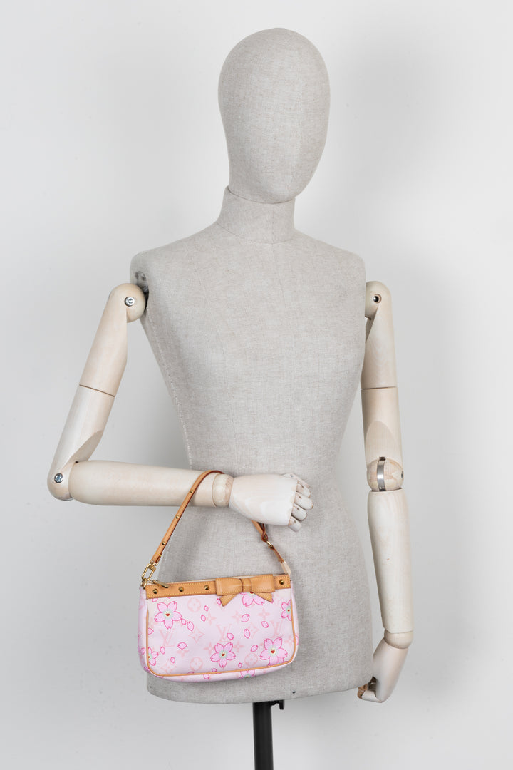 LOUIS VUITTON x Takashi Murakami Pochette Accessories Bag Pink