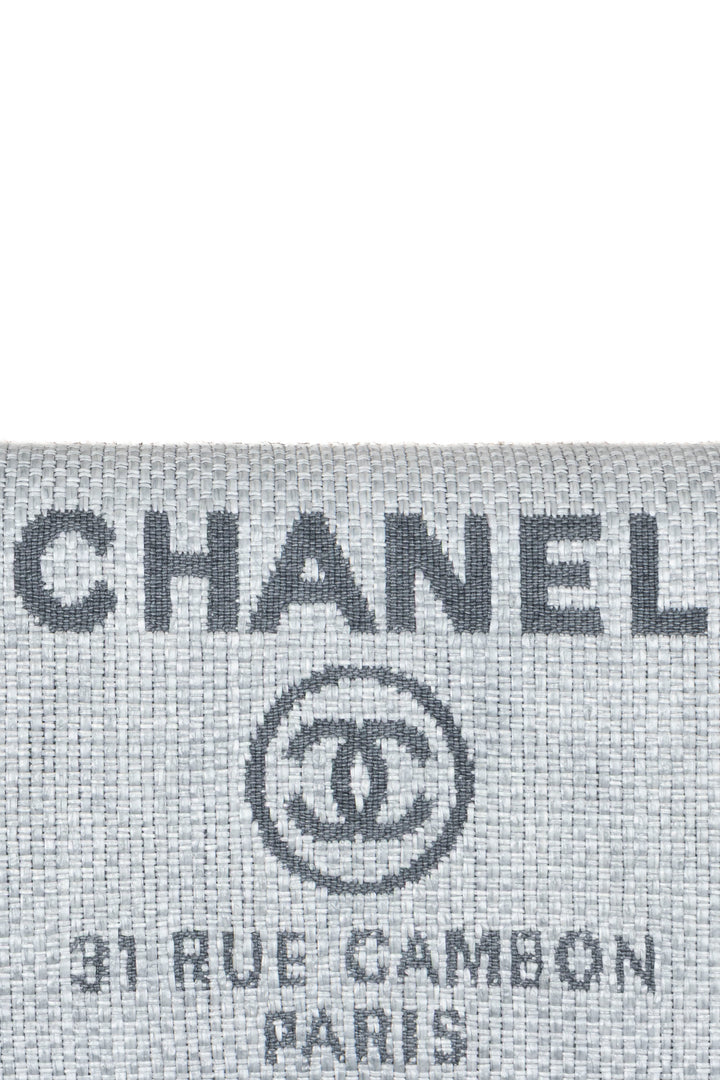 CHANEL Deauville WOC Canvas Leather Grey