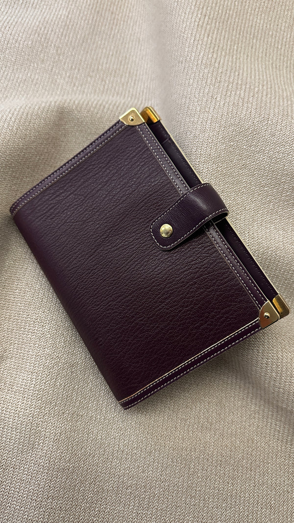 LOUIS VUITTON Agenda Suhali Leather Purple