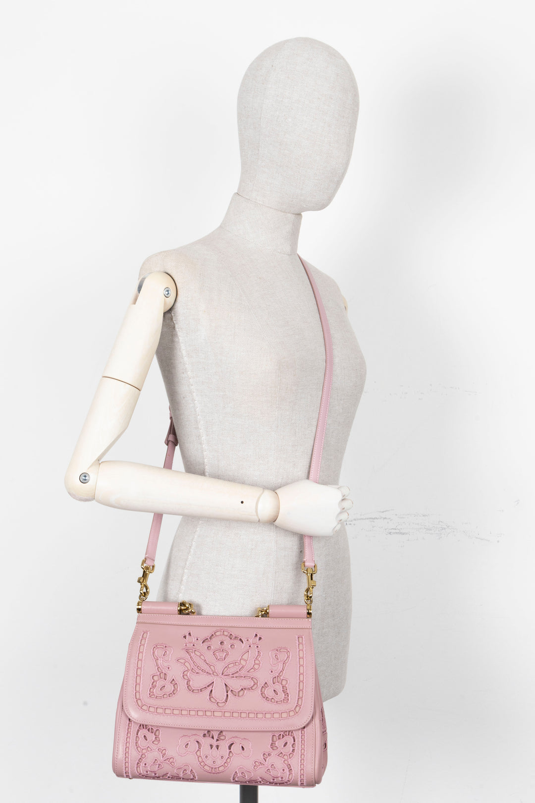DOLCE&GABBANA Embroidered Miss Sicily Bag Dusty Pink