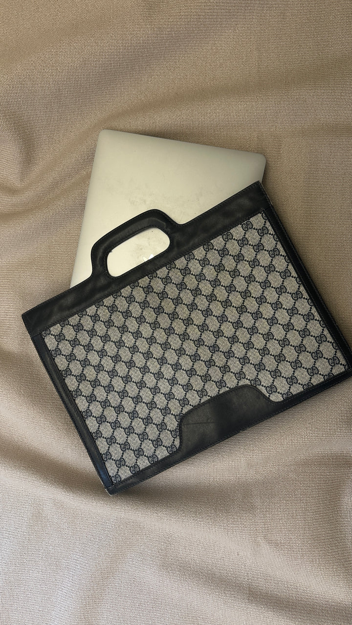 GUCCI Top Handle Business Tote Supreme Blue