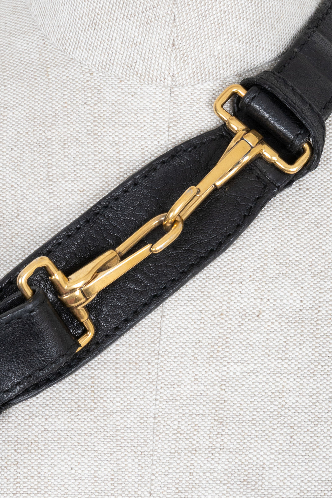 SAINT LAURENT Besace Shoulder Bag Black Leather