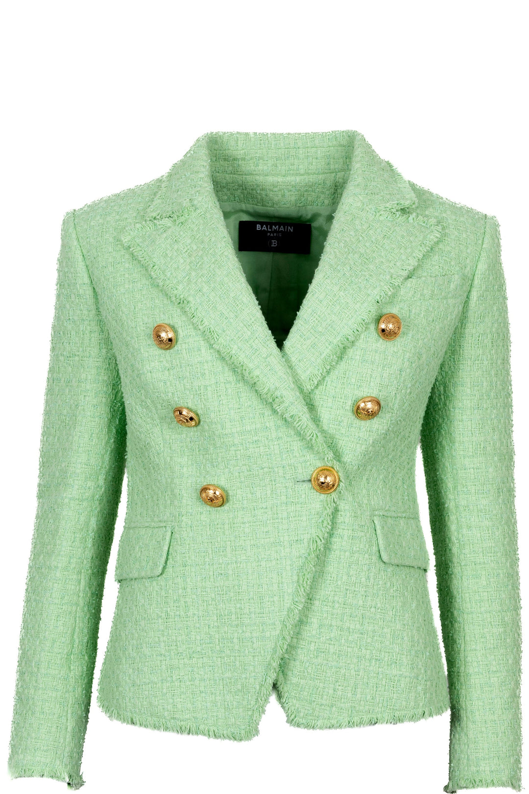 BALMAIN Blazer Tweed Green