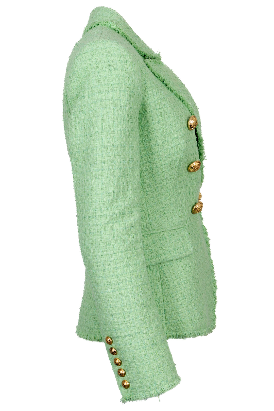 BALMAIN Blazer Tweed Green