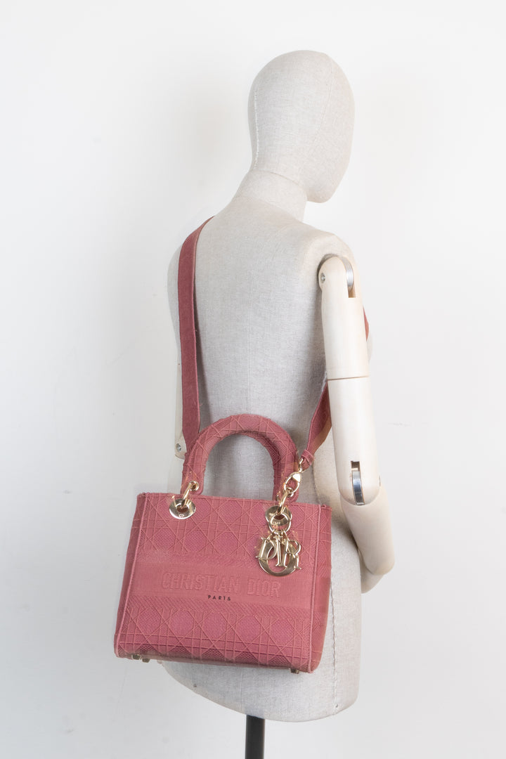 CHRISTIAN DIOR Lady Dior D-Lite Medium Old Rose