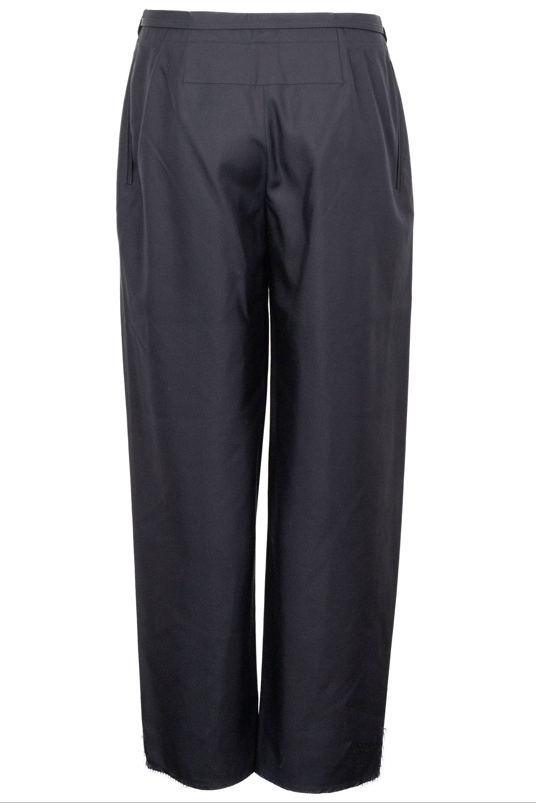 HERMÈS Belted Pants Silk Black