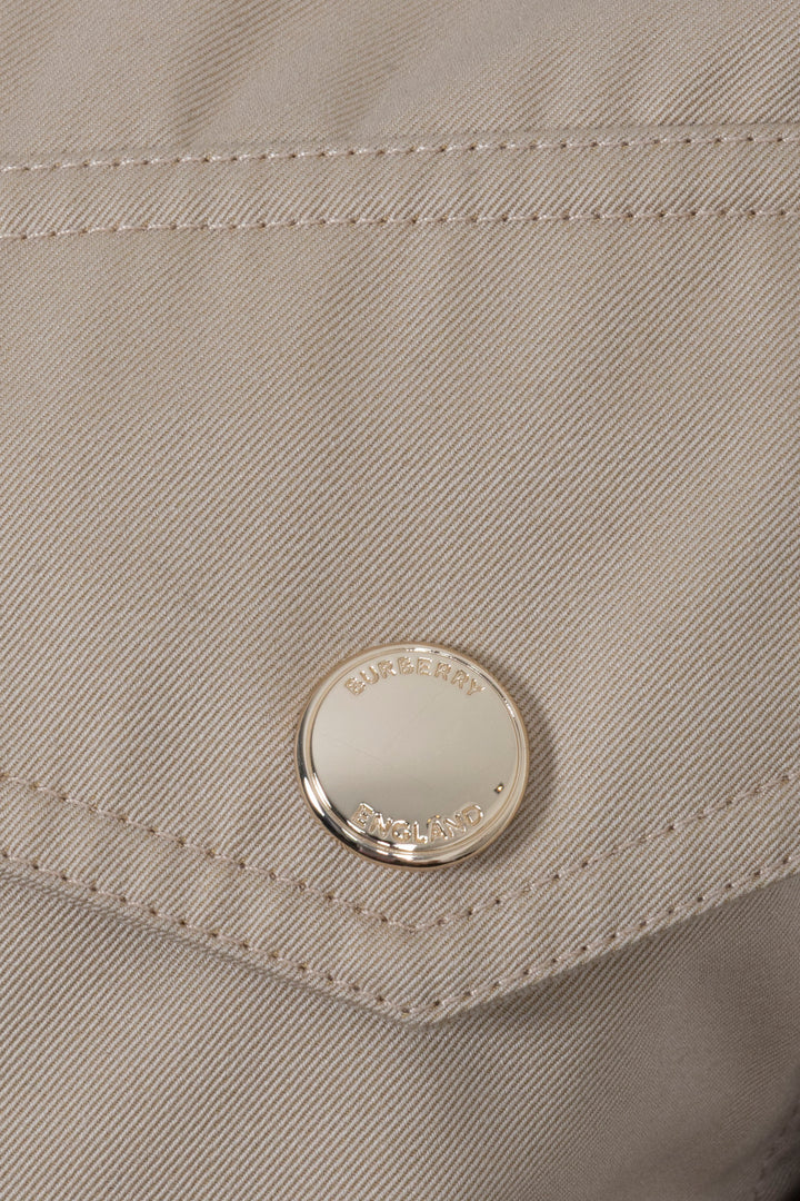 BURBERRY Veste de campagne en gabardine de coton beige