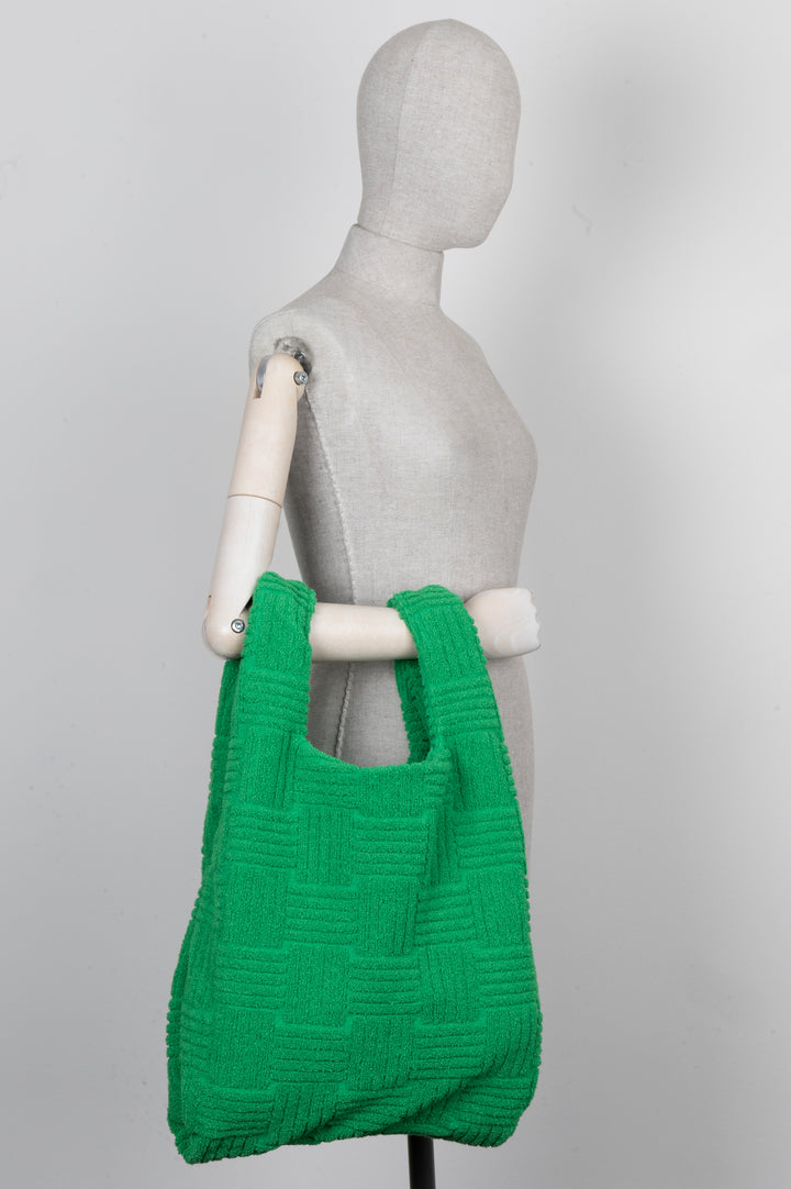 BOTTEGA VENETA Terry Cloth Tote Bag Parakeet