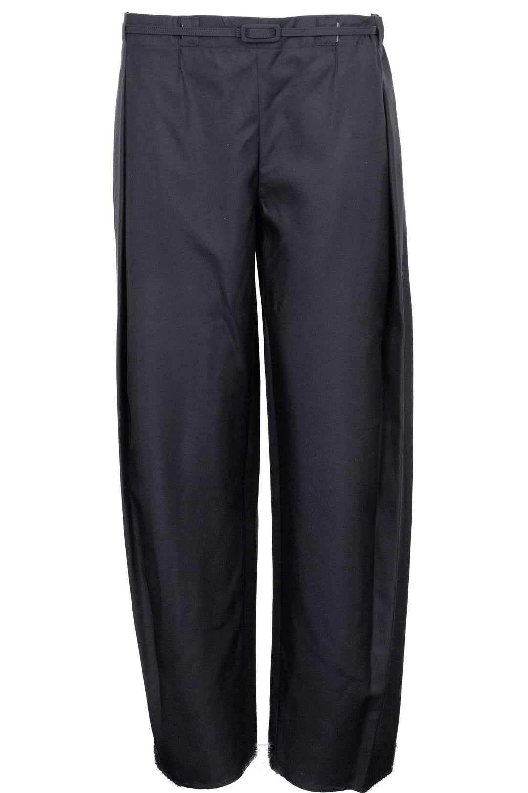 HERMÈS Belted Pants Silk Black