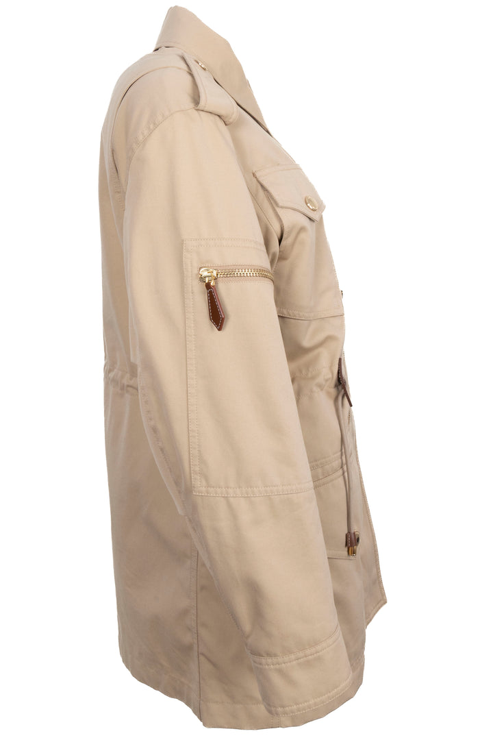 BURBERRY Veste de campagne en gabardine de coton beige