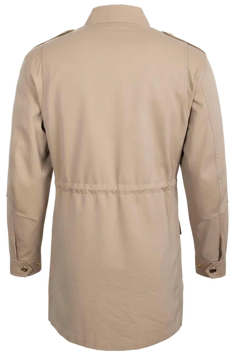 BURBERRY Veste de campagne en gabardine de coton beige