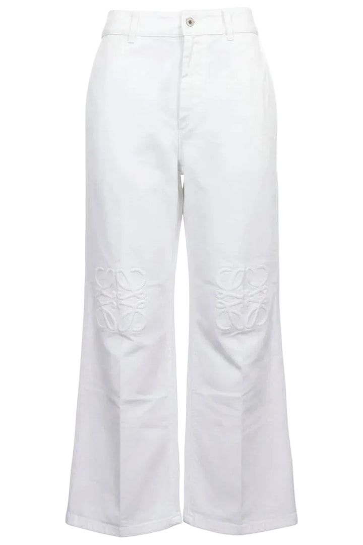 LOEWE High Rise Anagram Jeans White