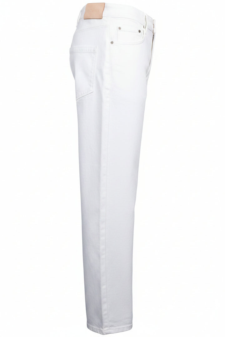 LOEWE High Rise Anagram Jeans White