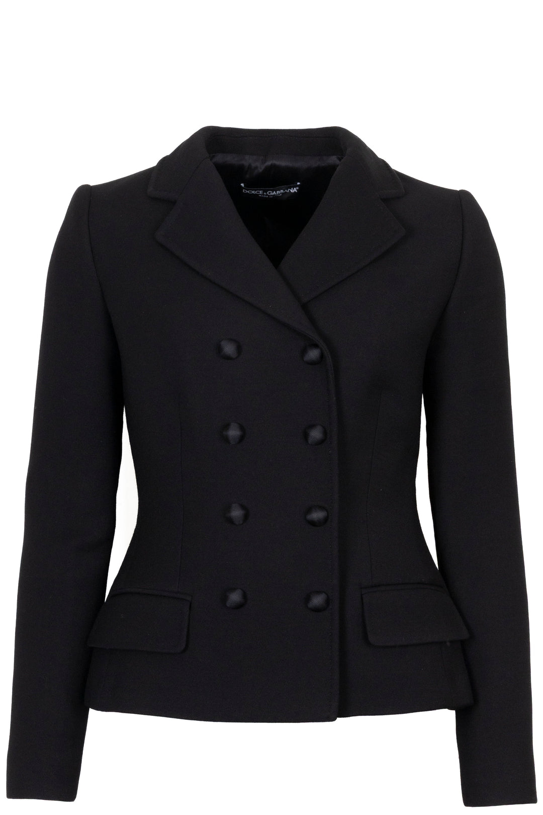 DOLCE&GABBANA Double Breasted Blazer Wool Black