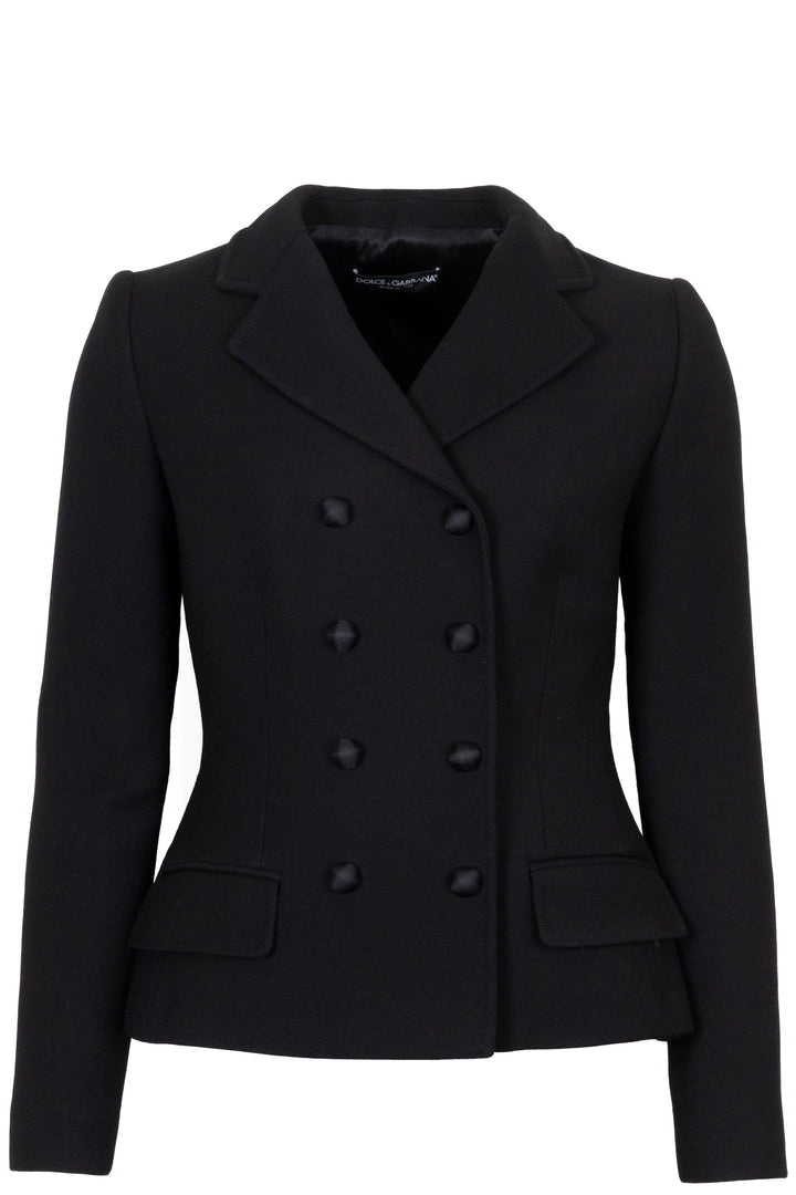 DOLCE&GABBANA Double Breasted Blazer Wool Black